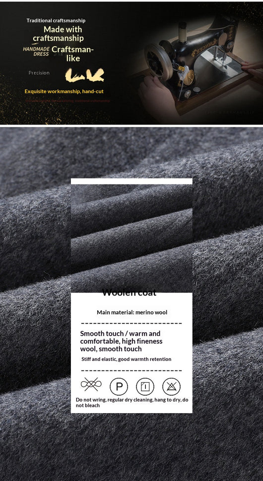 Abrigo de Lana Reversible para Hombre - Otoño e Invierno - Image 15