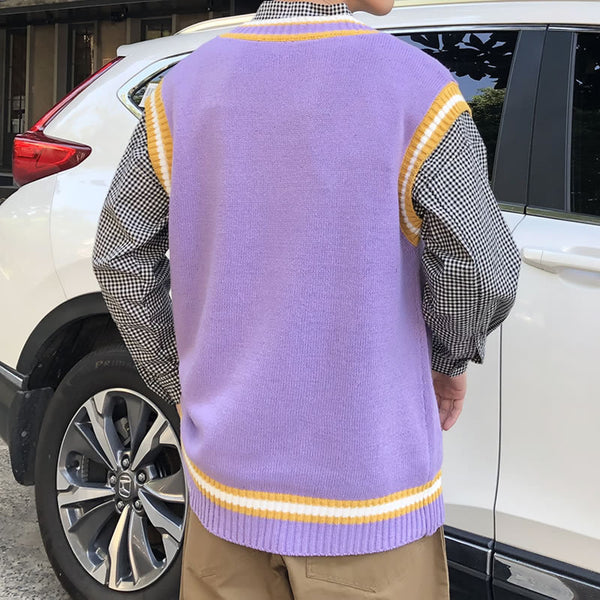 Chaleco Cuello V para Hombre - Suéter de Otoño