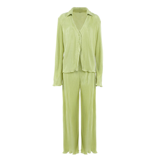 Blusa Retro con Pliegues Manga Larga para Mujer Primavera - Image 26