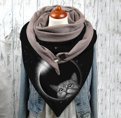 Bufanda Unisex con Estampado de Gato - Diseño Minimalista - Image 8
