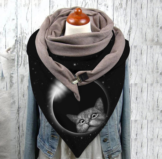 Bufanda Unisex con Estampado de Gato - Diseño Minimalista - Image 8