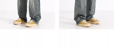 Jeans Sueltos Retro Desgastados de Pierna Ancha para Hombre - Image 14