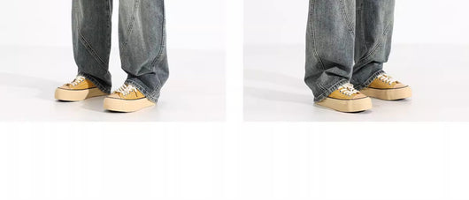 Jeans Sueltos Retro Desgastados de Pierna Ancha para Hombre - Image 14