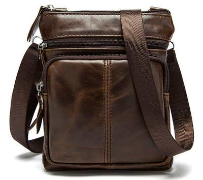 Bolso de Cuero Vintage con Cierre de Hombro para Hombre - Image 8