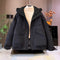 Chaqueta Acolchada Holgada con Capucha Estilo Coreano