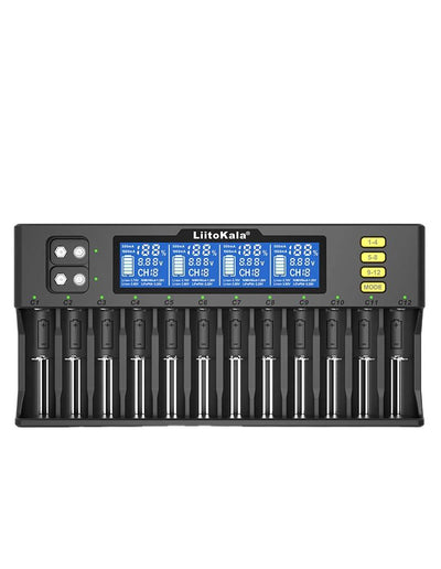 Cargador de Baterías LCD 12 Espacios Lii-S12 - Image 13