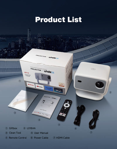 Proyector Whale OS 1080P Full HD con 320 Lúmenes, Android 13 y Autorización Netflix - Image 13
