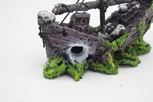 Decoración de Acuario Barco de Red - Paisaje en Miniatura para Peceras - Image 6