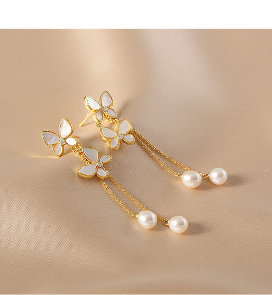 Aretes Mariposa con Borla Larga Exquisitos y Trendy - Image 10