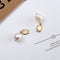 925 Sterling Plateado Baroque Pearl Earings Rose Dorado
