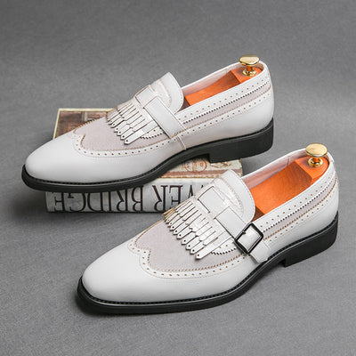 Zapatos Casuales Grandes Talla Extra con Punta Aguda y Flecos Modernos - Image 6