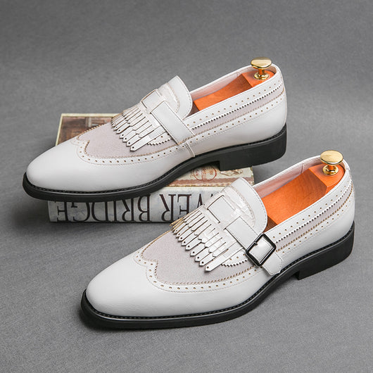 Zapatos Casuales Grandes Talla Extra con Punta Aguda y Flecos Modernos - Image 6