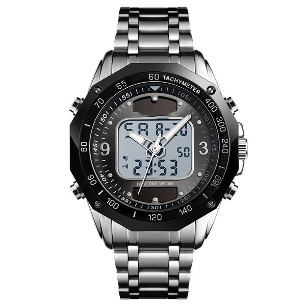Reloj Inteligente Solar Multifuncional con Correa de Acero para Hombre