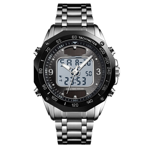 Reloj Inteligente Solar Multifuncional con Correa de Acero para Hombre