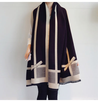 Poncho Reversible con Moño - Diseño Elegante Doble Cara - Image 15