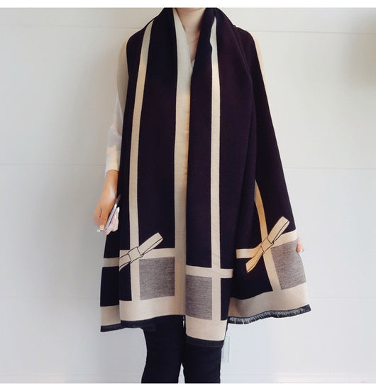 Poncho Reversible con Moño - Diseño Elegante Doble Cara - Image 15