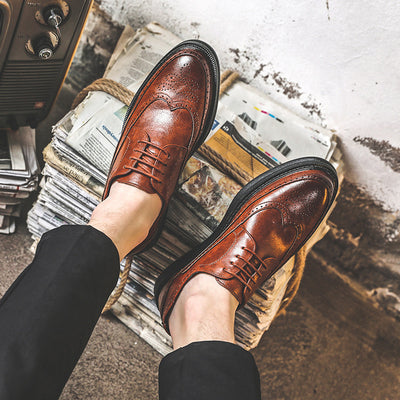 Zapatos Casuales de Negocios Hombre Estilo Coreano Británico Moderno - Image 18