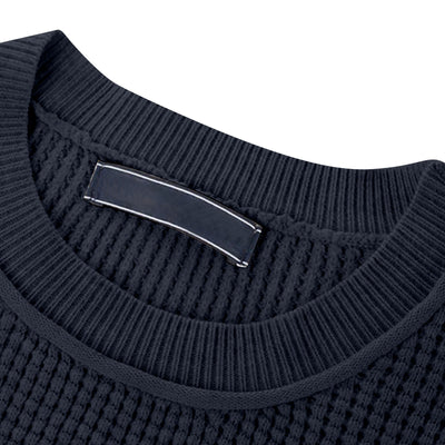 Camiseta Henley Suelta de Algodón Texturizado Manga Larga - Image 44