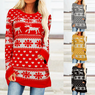 Blusa Holgada Estampado Alce y Copo de Nieve - Image 11