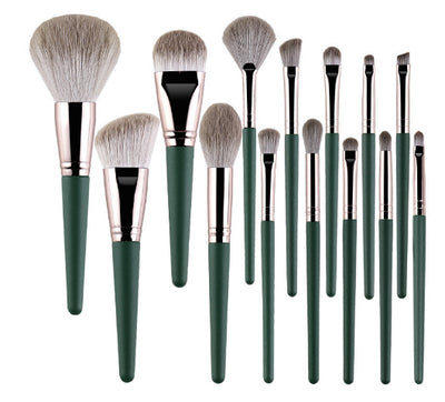 Set de 14 Brochas de Maquillaje Cloud Verde - Súper Suaves - Image 9