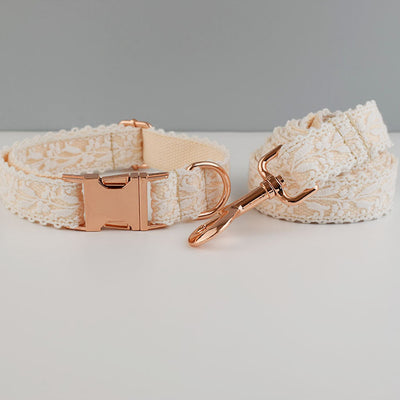 Collar para Mascotas con Moño de Encaje y Hebilla Metálica