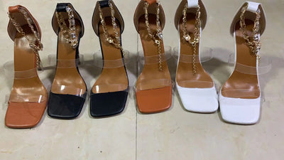 Tacones Altos Elegantes Punta Abierta para Tallas Grandes - Image 3