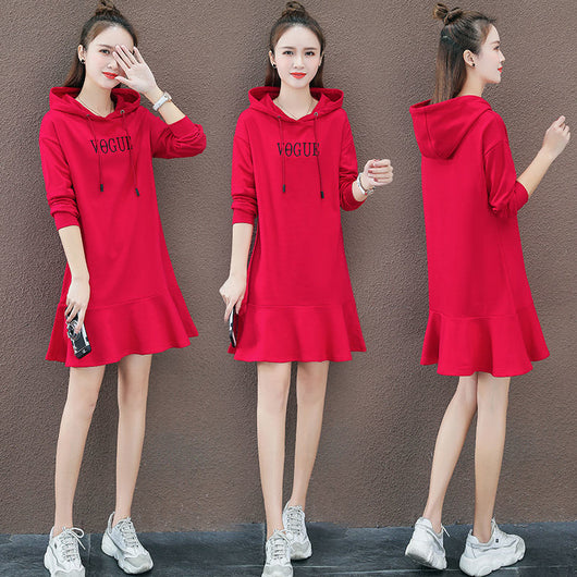Vestido Suelto de Manga Larga para Talla Grande - Image 7