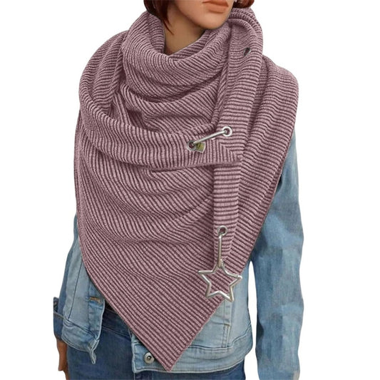 Chal Grueso Cálido de Moda Simple para Mujer - Image 2