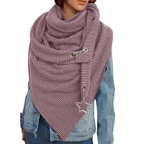 Chal Grueso Cálido de Moda Simple para Mujer