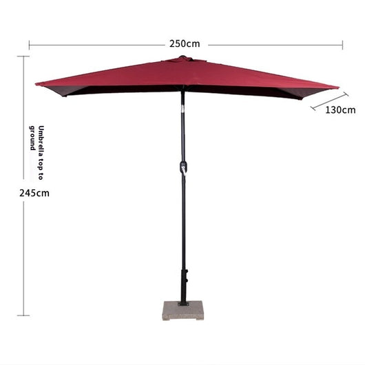 Sombrilla Rectangular Impermeable para Terraza y Patio - Protección Solar 4 Esquinas - Image 13