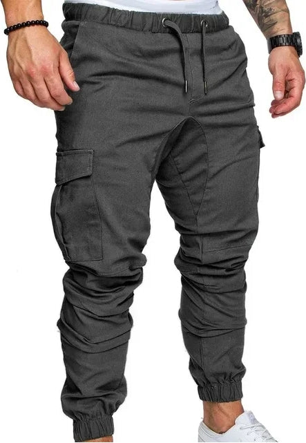 Pantalones Casuales de Tela Tejida con Cordón Ajustable para Hombre - Image 26