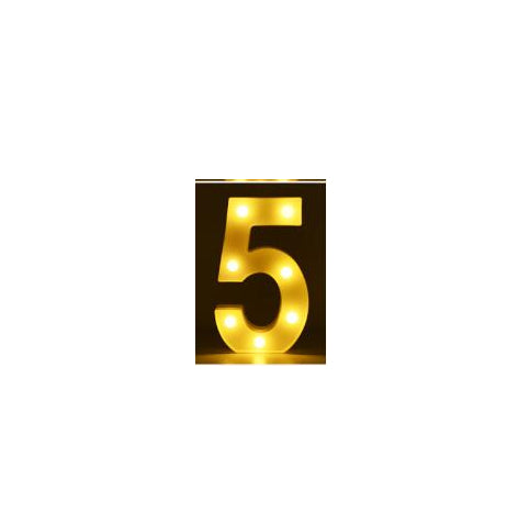 Letras y Números LED Luminosos para Decoración - Lámpara de Batería Romántica - Image 79