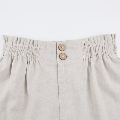 Pantalón de Lino y Algodón con Cintura Elástica Estilo Retro - Image 9
