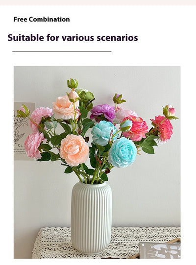 Flores Artificiales de Peonía y Rosa Premium para Decoración del Hogar - Image 18