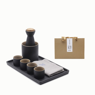 Juego de Copas de Vino Cerámica Zen Estilo Tinta Japonesa - Image 14