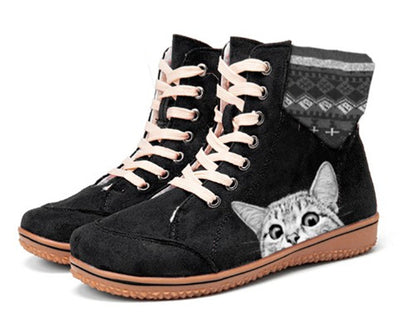 Botas Martin de Cordones con Suela Plana y Lana para Mujer - Image 9