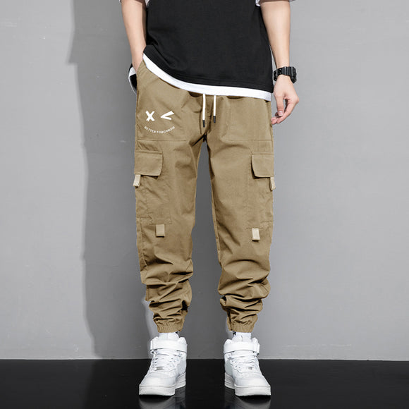 Pantalones Cargo Sueltos para Hombre - Estilo Trendy Otoño Primavera con Múltiples Bolsillos