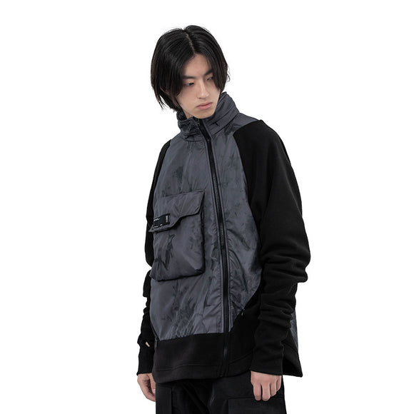 Chaqueta Polar Suelta con Capucha para Hombre