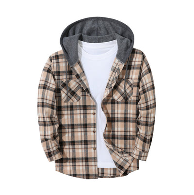 Chaqueta Hoodie Cuadriculada Moderna para Hombre - Image 5