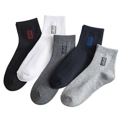 Set de 5 Pares de Calcetines Hombre Algodón Transpirables Tubo Medio Absorbentes - Image 7