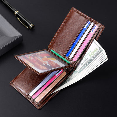 Cartera de Cuero Retro Antirrobo con Protección RFID para Hombre - Image 9