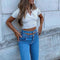 Women's Classic Blue Wash High-Waisted Jeans