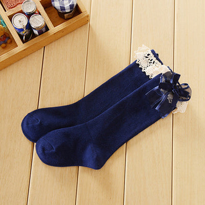 Calcetines Altos Princesa con Moño de Encaje Dulce - Image 8