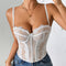 Top Corset con Tirantes Finos y Varillas - Diseño Estructurado
