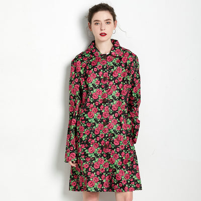 Abrigo Trinchera Rosa Midi para Mujer - Image 6