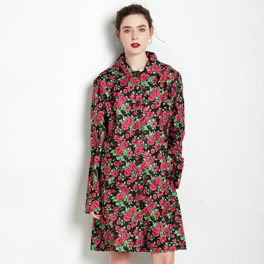 Abrigo Trinchera Rosa Midi para Mujer - Image 6