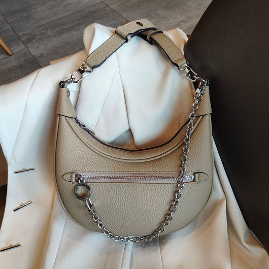 Bolso de Hombro para Mujer en Cuero Genuino con Cadena Dorada - Image 9
