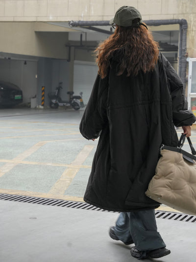 Abrigo Acolchado Coreano Holgado con Capucha - Algodón Invierno - Image 19