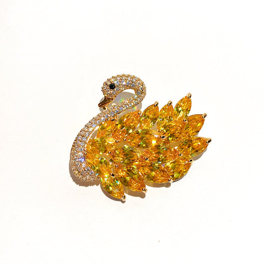 Broche Cisne de Circón Lujo Vintage Cristal - Image 4