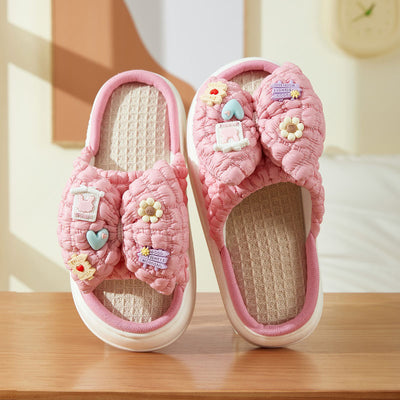 Pantuflas de Látex y Lino con Suela Gruesa para Mujer - Image 7